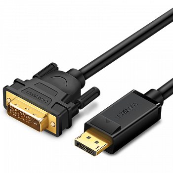 Кабель Ugreen DP103 DisplayPort-DVI, цвет - чёрный, длина - 2м